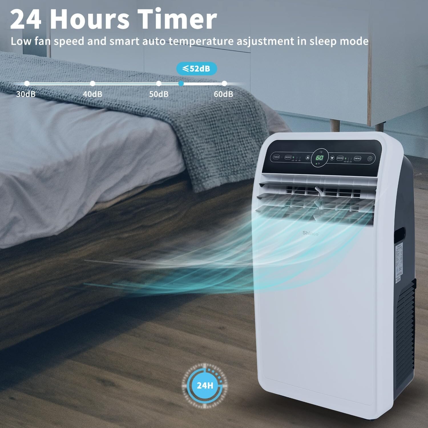 10,000 BTU Portable Air Conditioner with Remote Control Air Conditioners Shinco 