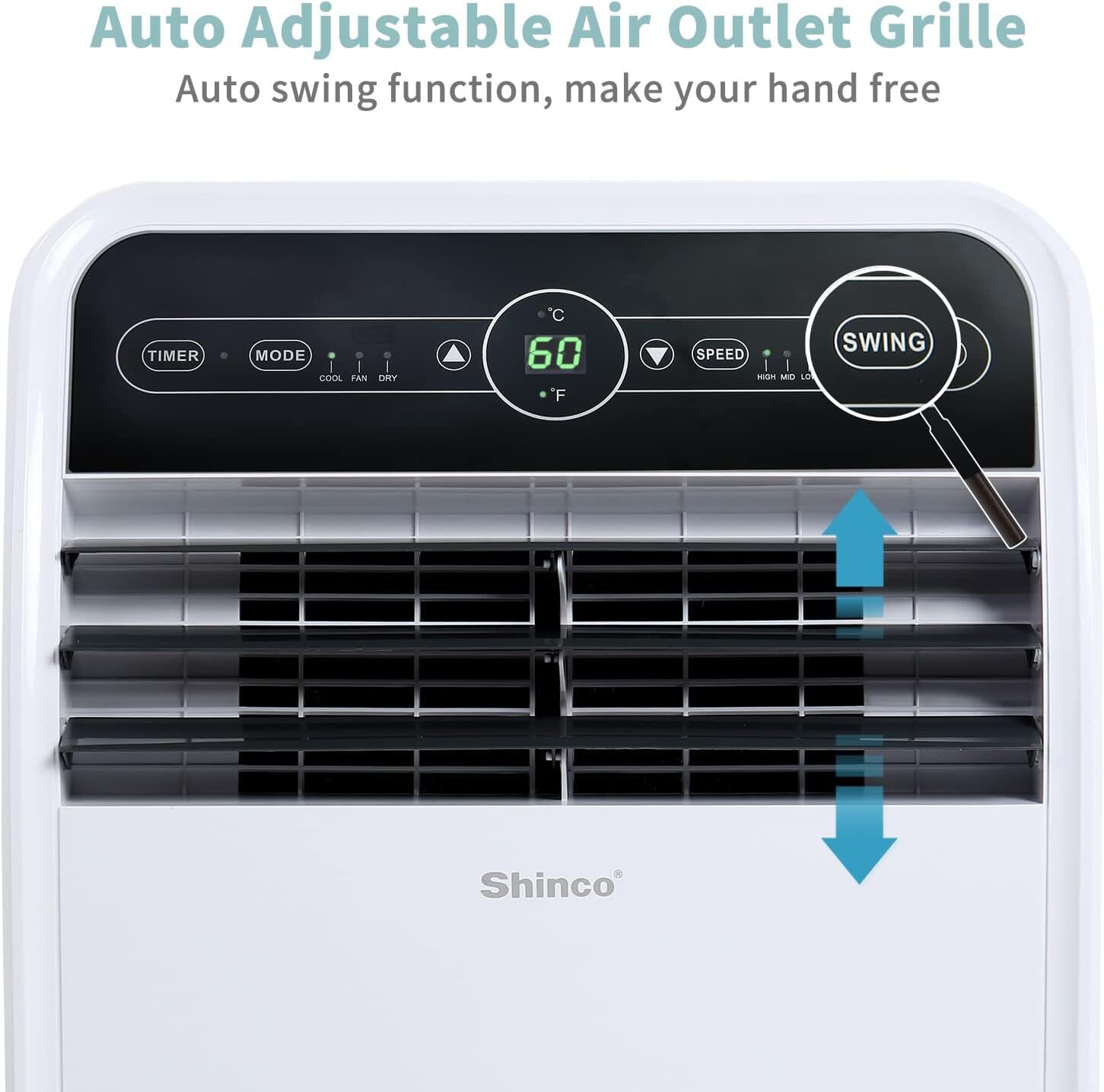 10,000 BTU Portable Air Conditioner with Remote Control Air Conditioners Shinco 