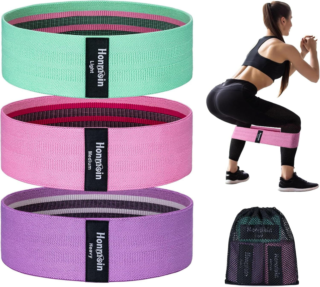 3 Levels Exercise Bands Workout Bands Set for Women Men Exercise Bands & Loops Honmein 