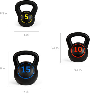 3-Piece Kettlebell Set Kettlebells Best Choice Products 