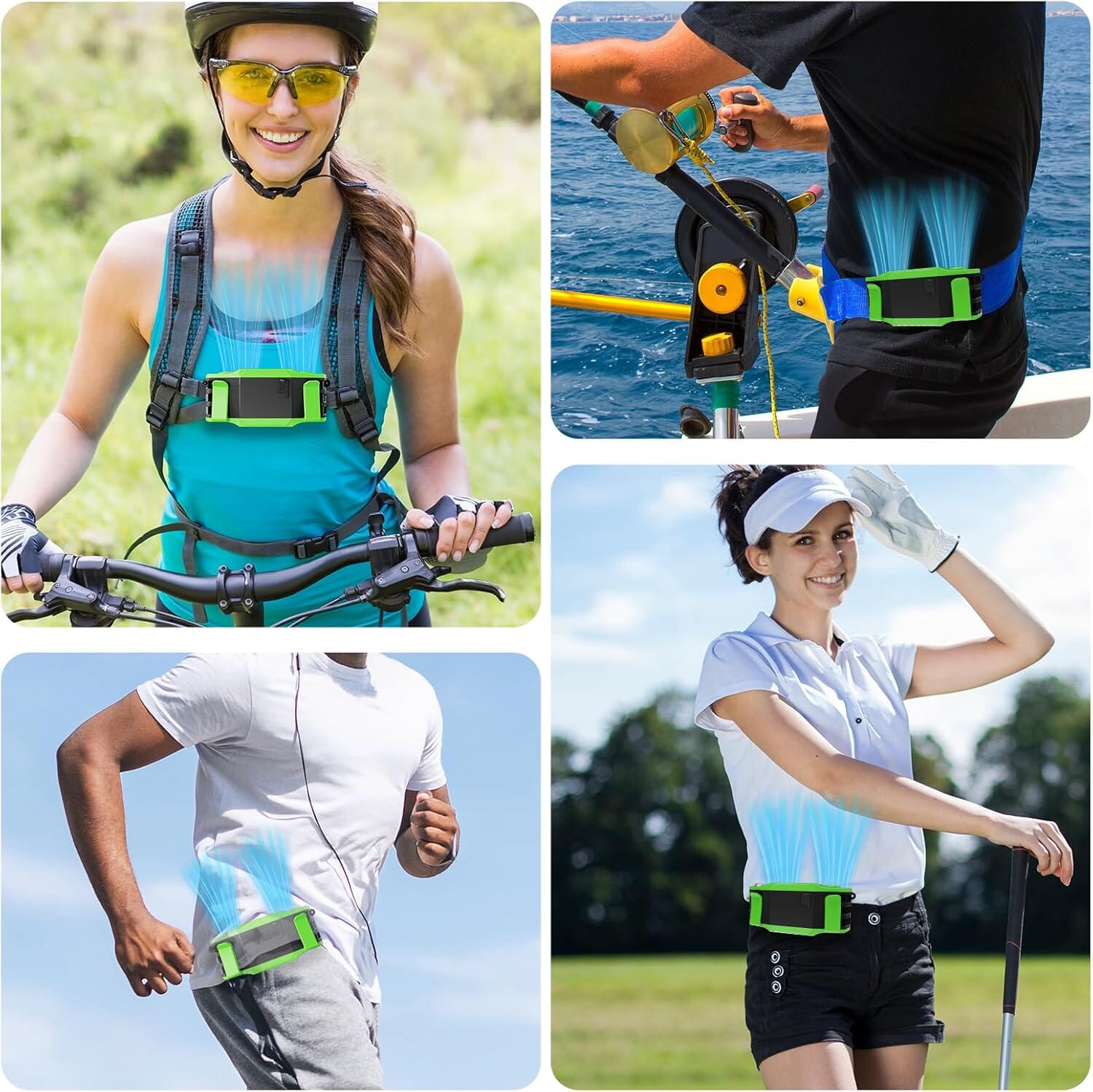 30000mAh Portable Waist Fan Powered Hand Fans & Misters OwensAssetFund Gifts 