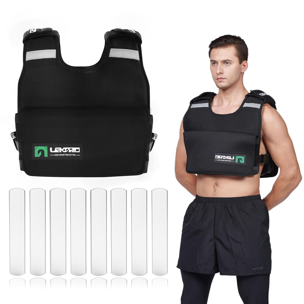 44lb Adjustable Weighted Vest for Men and Women, includes 96 Steel Plates Sports LEKÄRO 