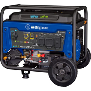 4650 Peak Watt Dual Fuel Portable Generator, Remote Electric Start with Auto Choke Lawn & Patio Westinghouse 