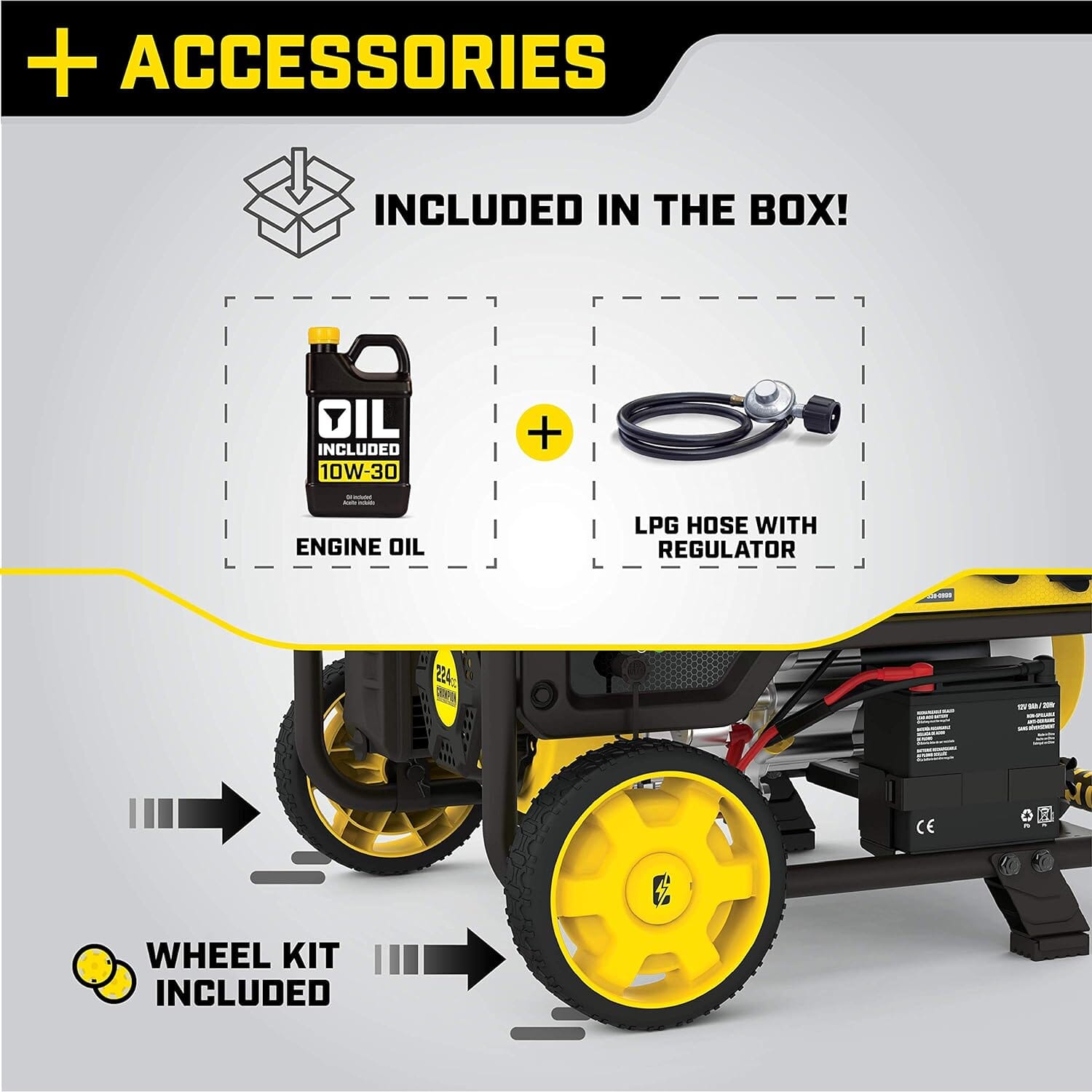 4750-Watt Dual Fuel Portable Generator with Electric Start Portable Generator ‎Champion Power Equipment 