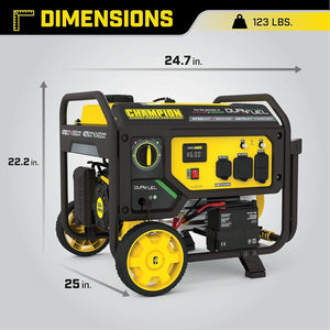 4750-Watt Dual Fuel Portable Generator with Electric Start Portable Generator ‎Champion Power Equipment 