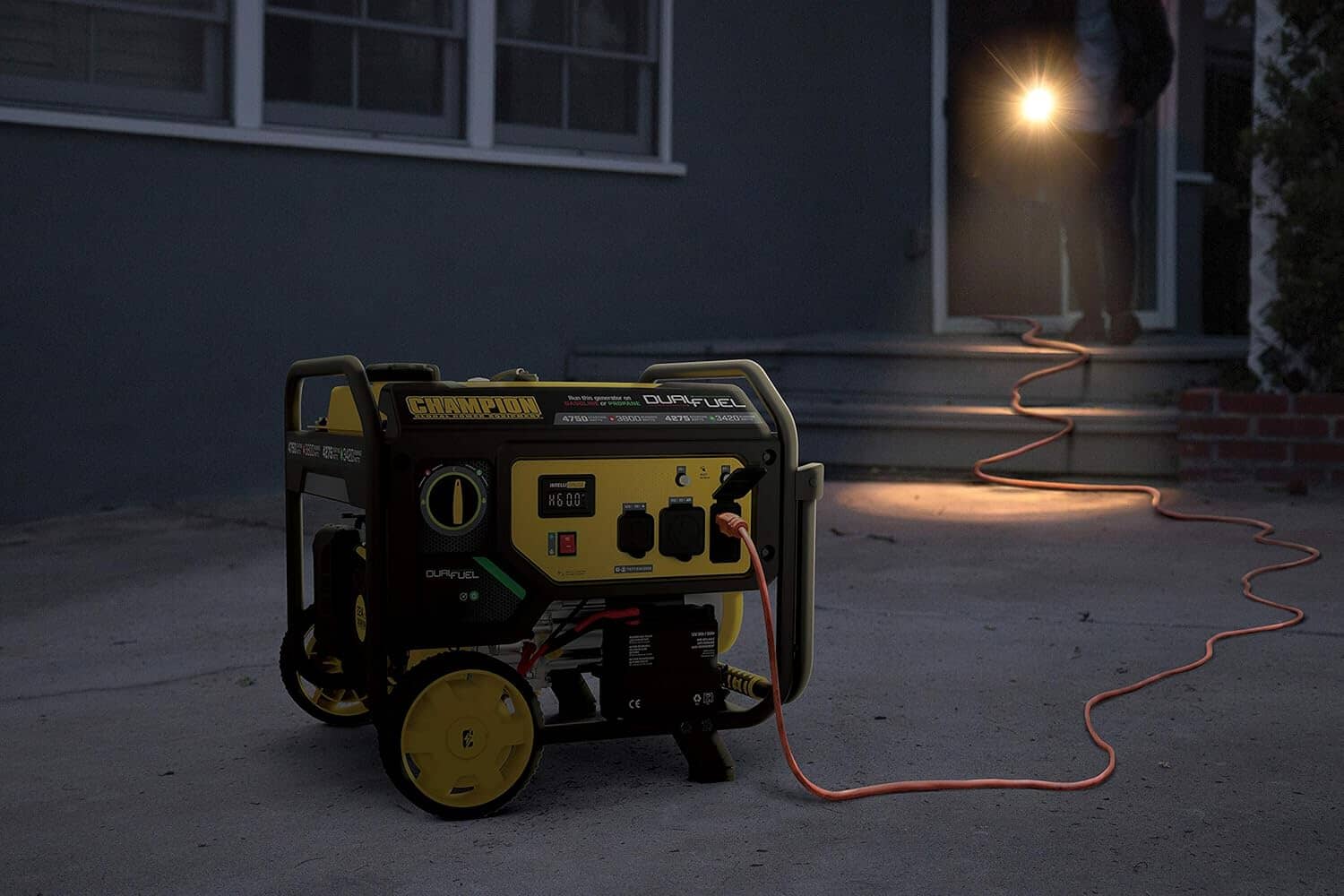 4750-Watt Dual Fuel Portable Generator with Electric Start Portable Generator ‎Champion Power Equipment 