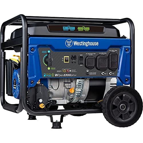 6500 Watt Dual Fuel Home Backup Portable Generator Lawn & Patio Westinghouse 