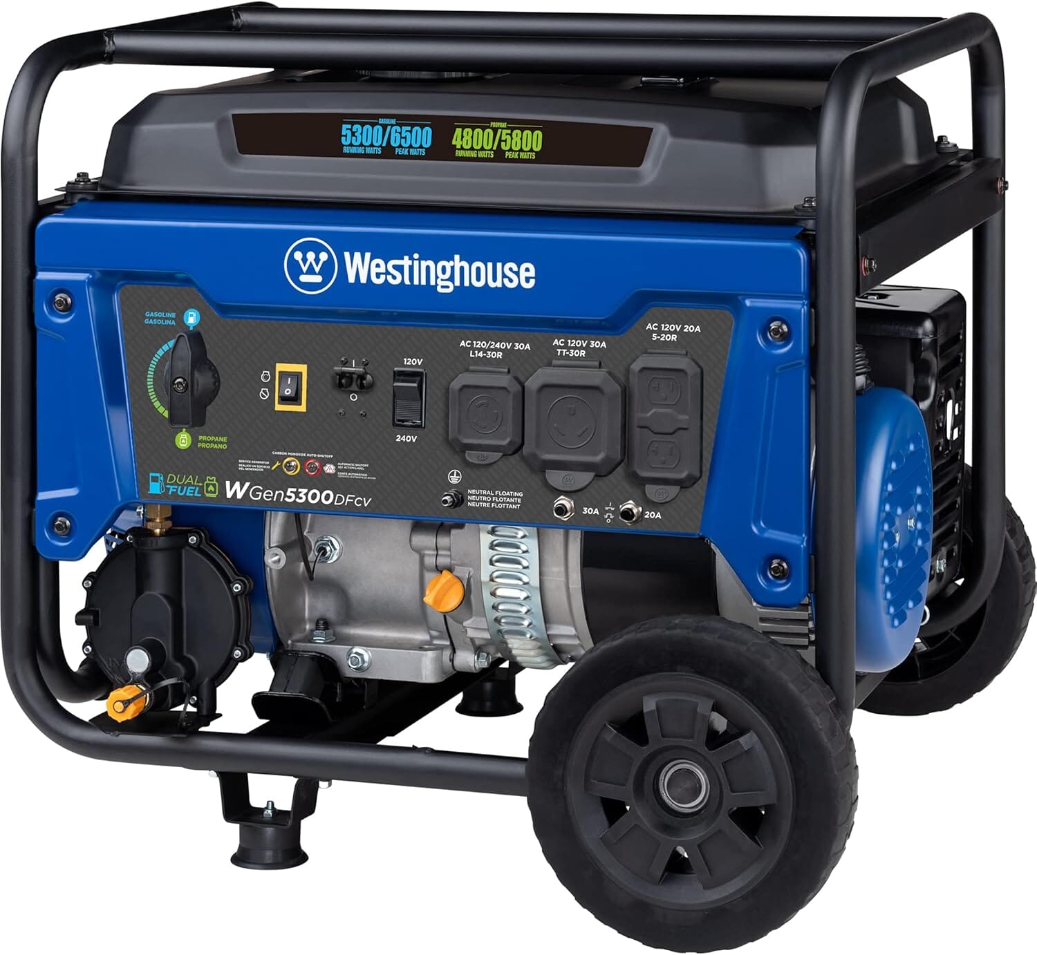 6500 Watt Dual Fuel Home Backup Portable Generator Portable Generator Westinghouse 