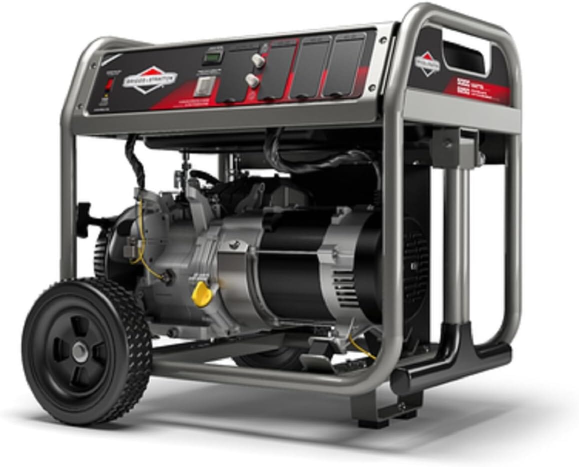 6500W Portable Generator, Outdoor, Electric Start Portable Generator Briggs & Stratton 