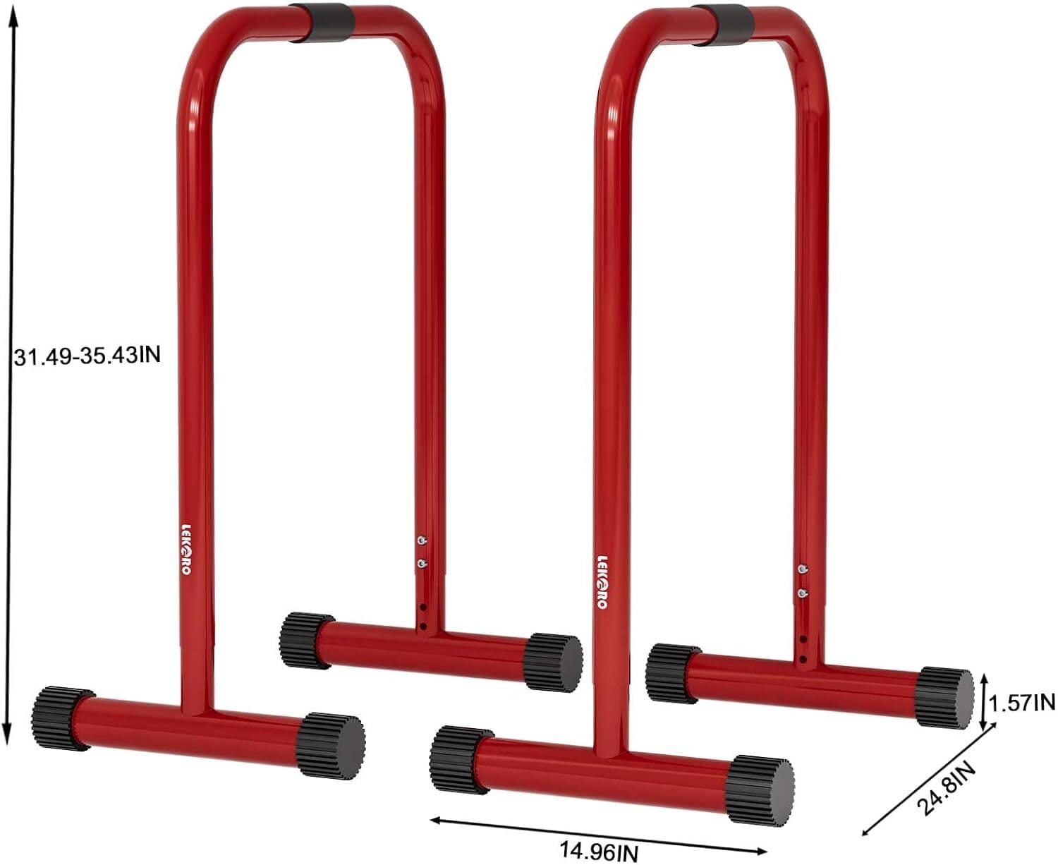 Adjustable Dip Bar, Dip Stand Station Functional Fitness Bar Push Up & Pull Up Bars LEKÄRO 