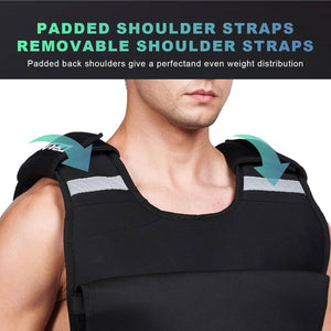 Adjustable Weighted Vest, 44lb Fitness Weights Vests for Men and Women Weighted Vest LEKÄRO 