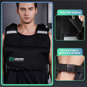 Adjustable Weighted Vest, 44lb Fitness Weights Vests for Men and Women Weighted Vest LEKÄRO 