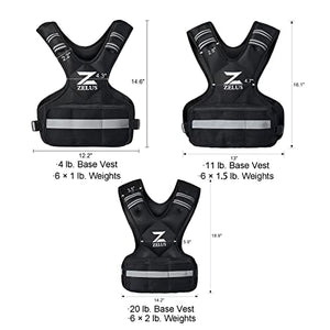 Adjustable Weighted Vest for Men and Women (4-10 lb.) Sports ZELUS 