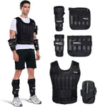 Adjustable Weighted Vest Set for Men / Women 44lbs with Steel Plates Weighted Vest Sets OwensAssetFund Gifts 