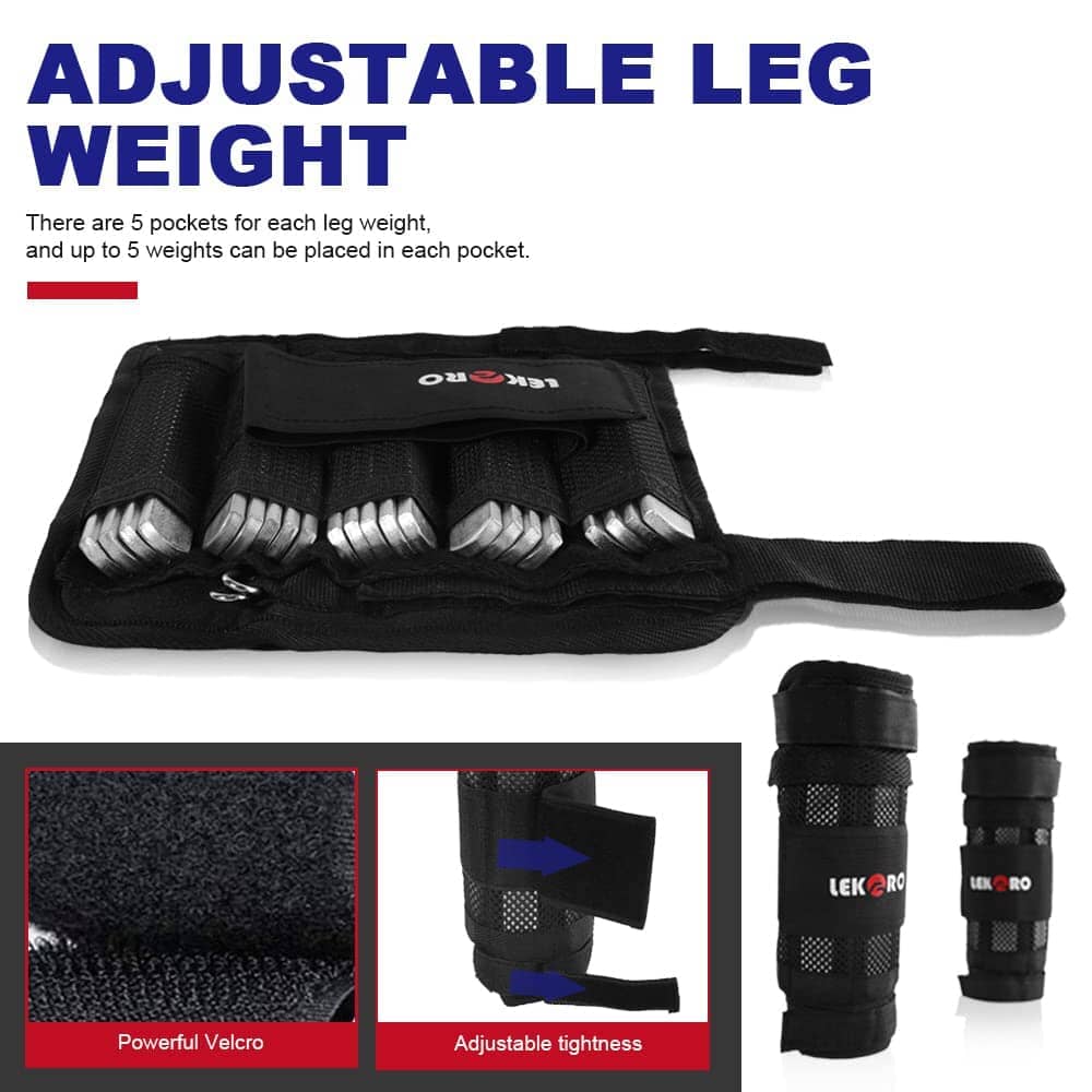 Adjustable Weighted Vest Set with Arm Weights and Leg Weights Sports LEKÄRO 