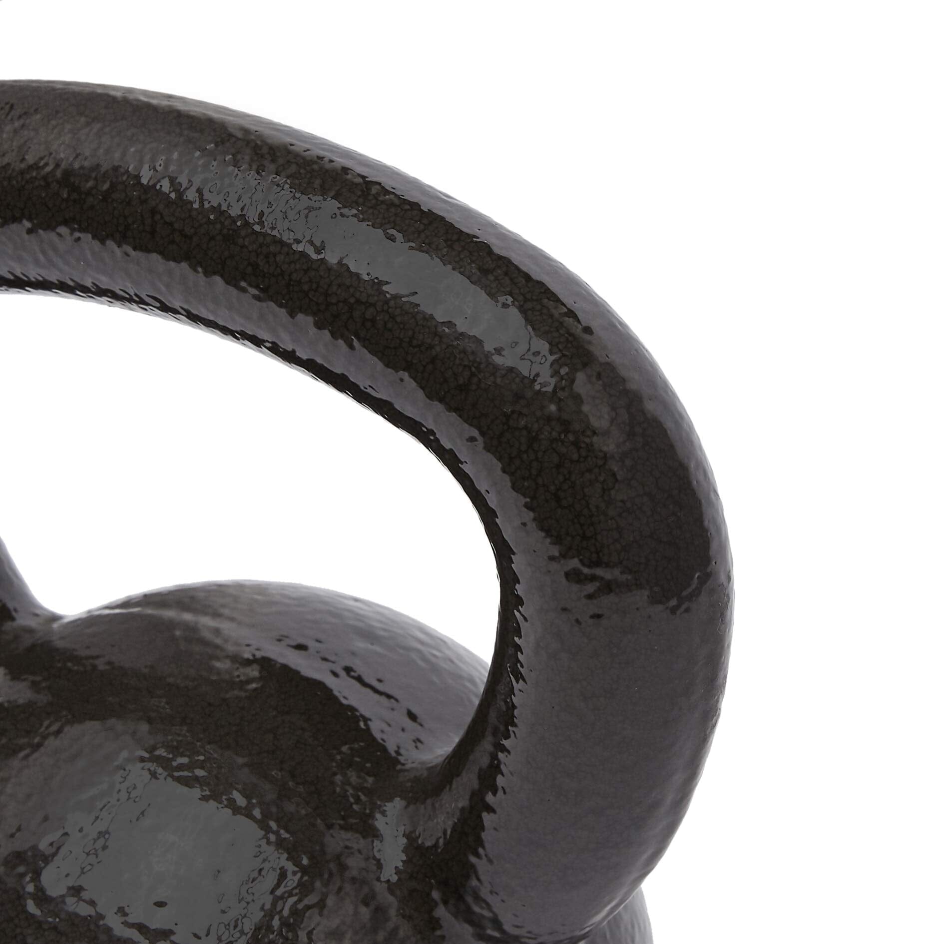 Amazon Basics Cast Iron Kettlebell with Enamel Finish, 35-Pound, Black Kettlebell Amazon Basics 