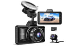 AZDOME M01 Pro Dual Dash Cam front and rear with 3inch 2.5D IPS Screen Dash Cam AZDOME 