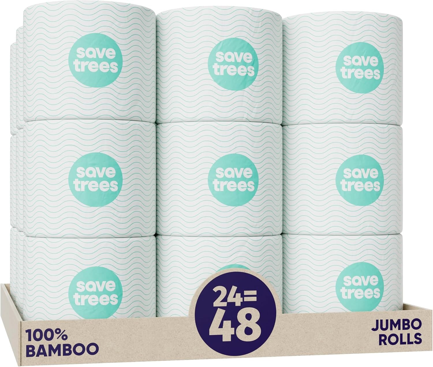 Bamboo Toilet Paper -24 Rolls of Septic Safe Organic Toilet Paper Toilet Paper OwensAssetFund Gifts 