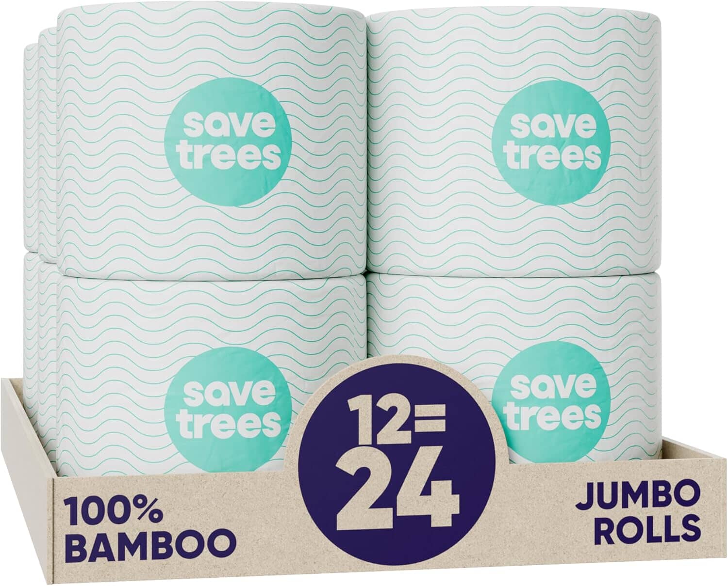Bamboo Toilet Paper - Rolls of Septic Safe Organic Toilet Paper Toilet Paper OwensAssetFund Gifts 12 Rolls 