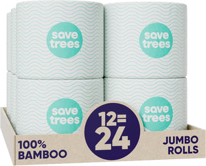 Bamboo Toilet Paper - Rolls of Septic Safe Organic Toilet Paper Toilet Paper OwensAssetFund Gifts 12 Rolls 