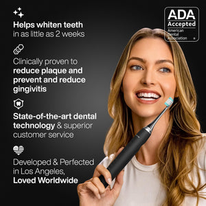 Black Series Ultra Whitening Electric Toothbrush Beauty Aquasonic 