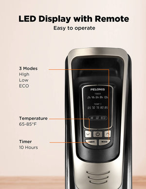 Champagne Oil Filled Radiator Heater with Remote and Thermostat Home PELONIS 