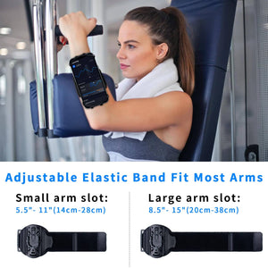 Detachable & 360°Rotated Phone Holder Armband Wireless HLOMOM 