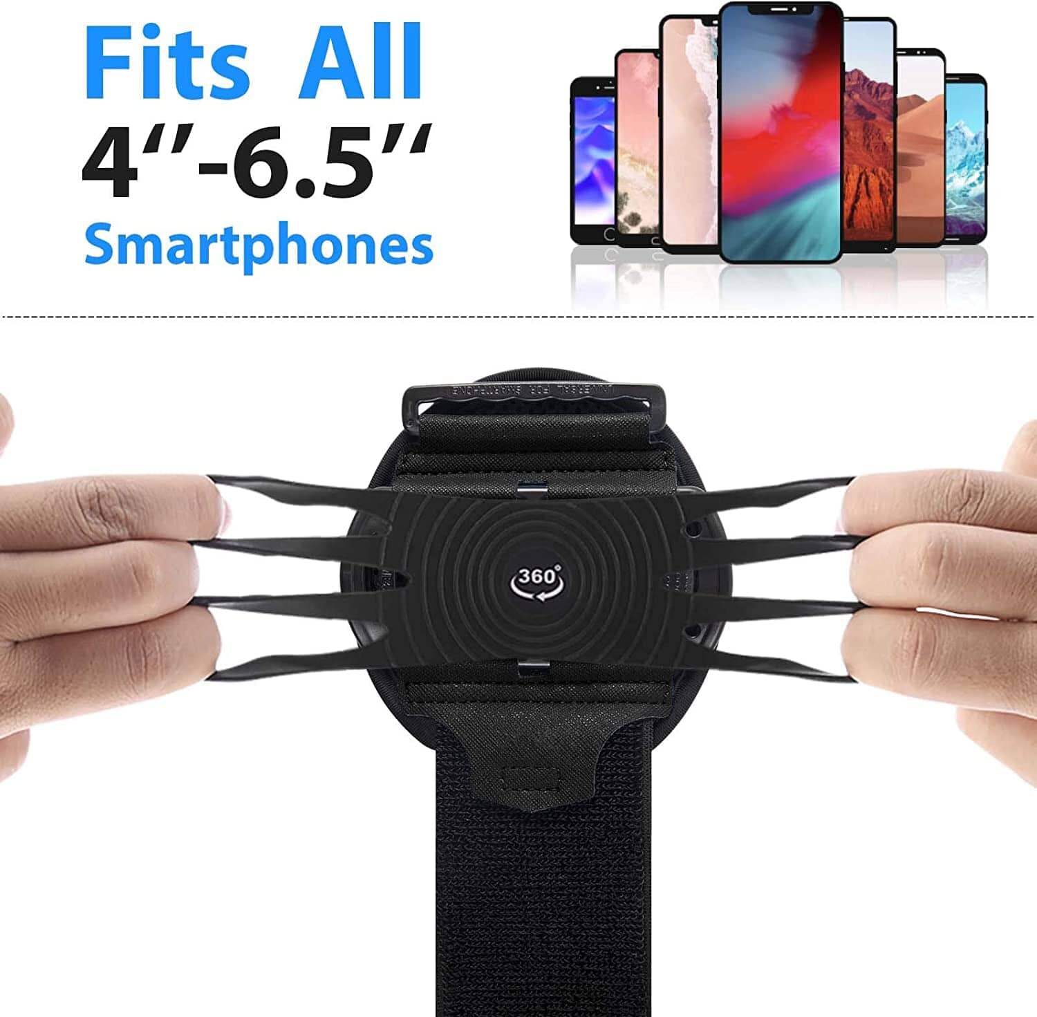 Detachable & 360°Rotated Phone Holder Armband Wireless HLOMOM 