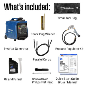 Dual Fuel Portable Inverter Generator, Remote Electric Start Lawn & Patio Westinghouse 