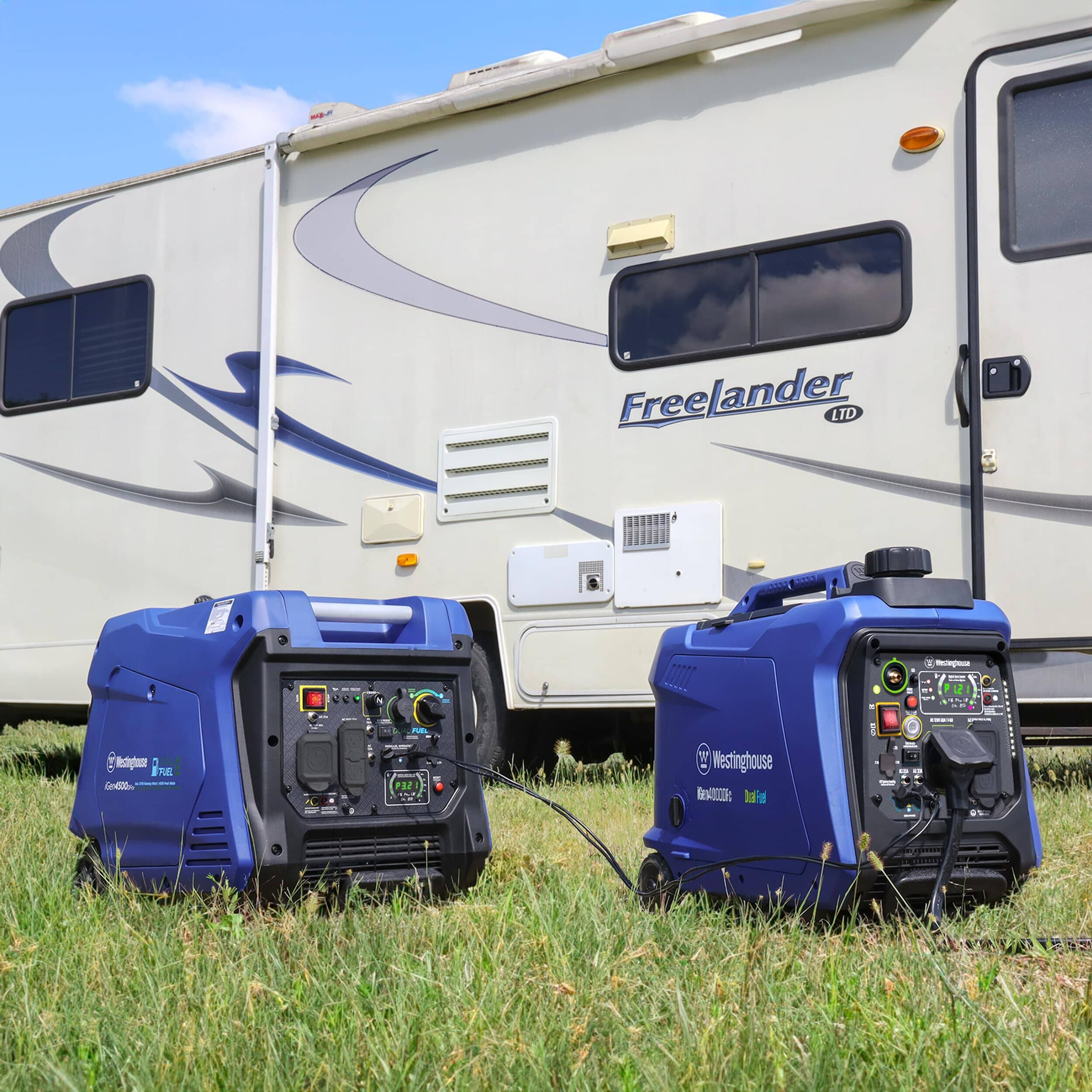 Dual Fuel Portable Inverter Generator, Remote Electric Start Lawn & Patio Westinghouse 