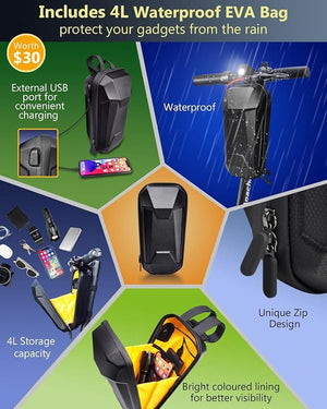 E-Scooter Storage Bag with USB Charging Port Vehicle Storage & Cargo OwensAssetFund Gifts 