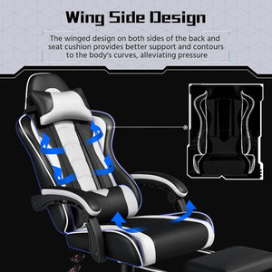 Gaming Chair, Video Game Chair with Massage Lumbar Support Gaming Chair Yaheetech 