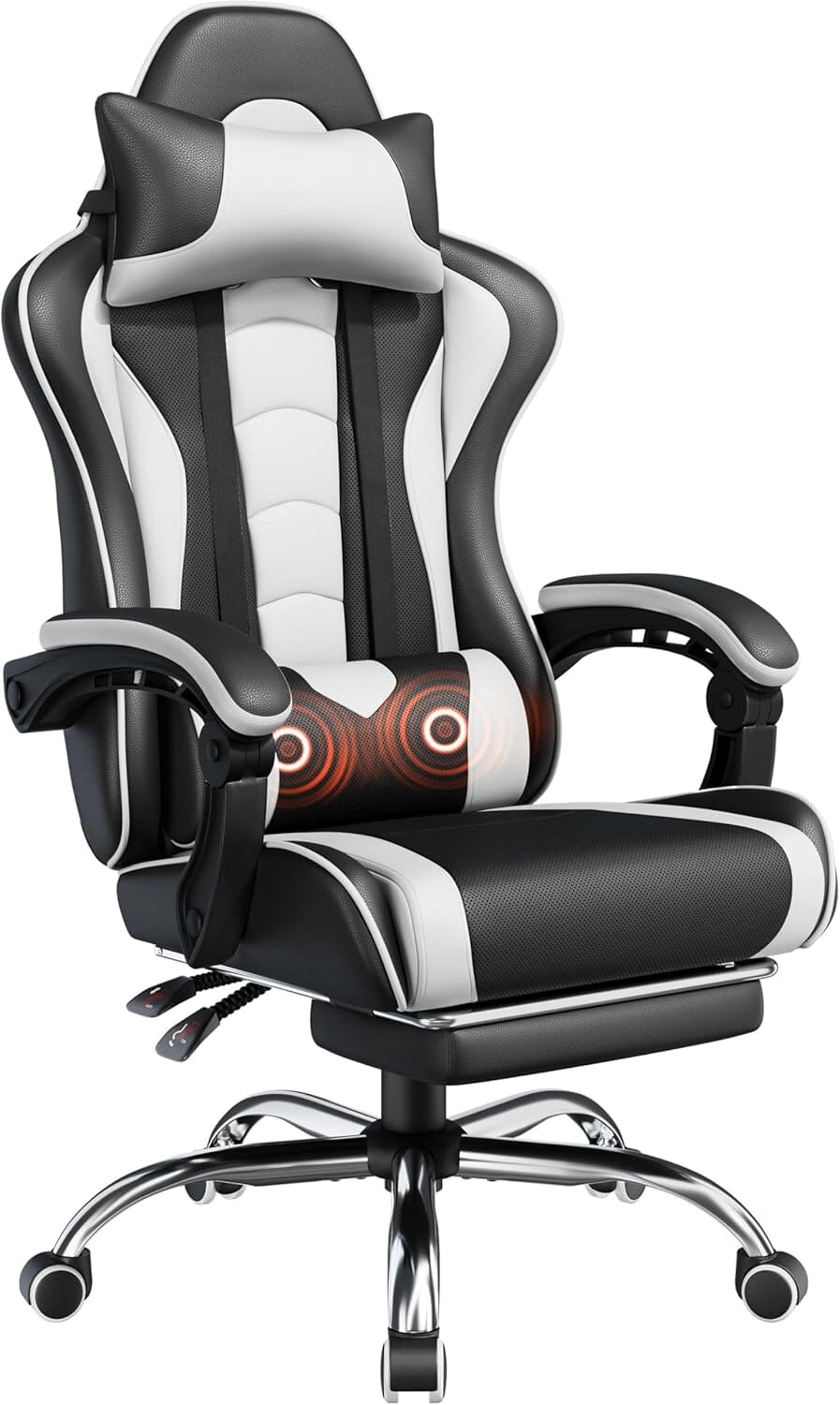 Gaming Chair, Video Game Chair with Massage Lumbar Support Gaming Chair Yaheetech 