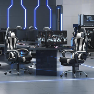 Gaming Chair, Video Game Chair with Massage Lumbar Support Gaming Chair Yaheetech 