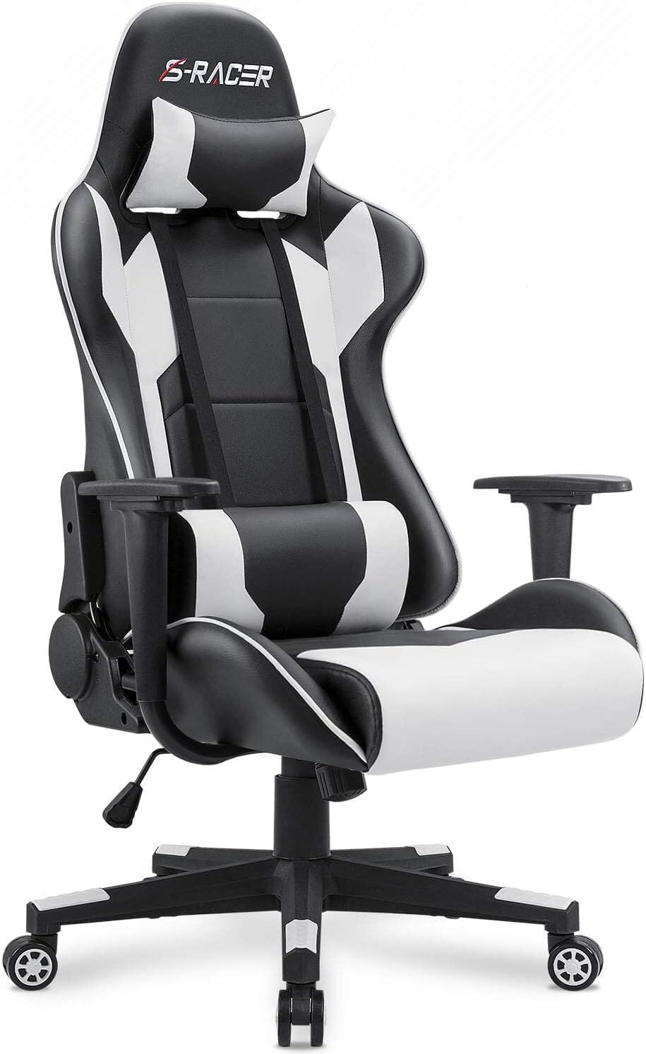 Gaming Chair, (White) Gaming Chairs Homall 