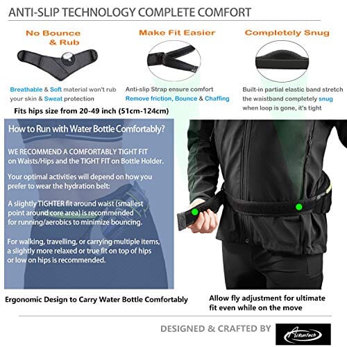 Hydration Belt (Green) Sports AiRunTech 