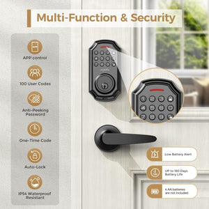 Keyless Entry Door Lock with 2 Handle Set Home Improvement ARPHA 