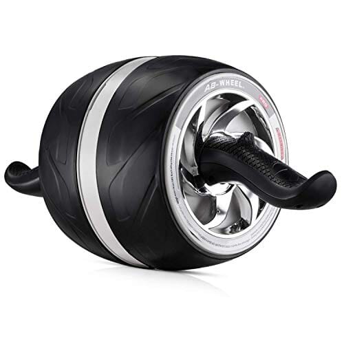 LAUS Professional Ab Wheel Roller - with Knee Pad Mat (White & Black) Ab Wheels & Rollers LAUS 