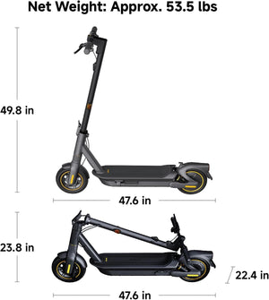 Max G2 Electric Kick Scooter with 43 Mile Range & 22 MPH Max Speed - Black Commuter E-Scooters Segway 