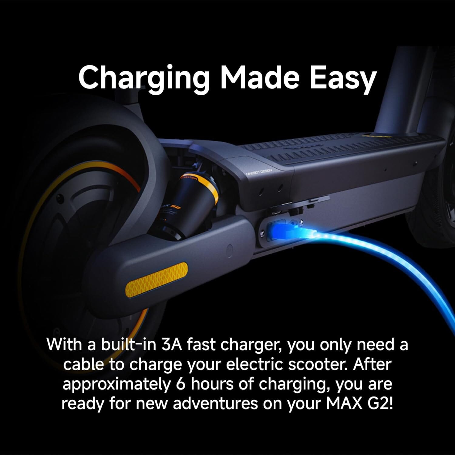 Max G2 Electric Kick Scooter with 43 Mile Range & 22 MPH Max Speed - Black Commuter E-Scooters Segway 