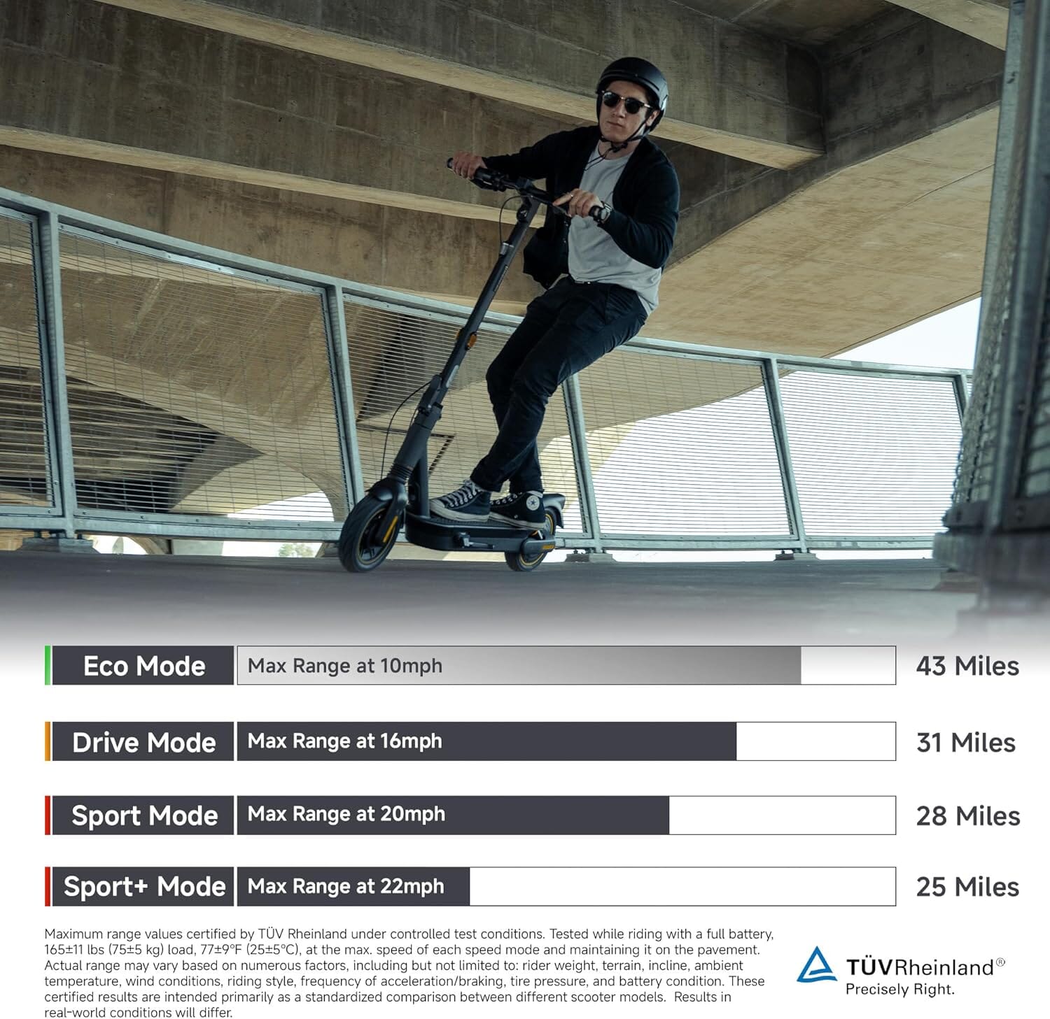 Max G2 Electric Kick Scooter with 43 Mile Range & 22 MPH Max Speed - Black Commuter E-Scooters Segway 