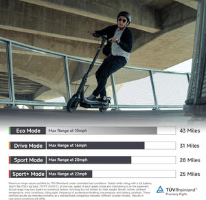 Max G2 Electric Kick Scooter with 43 Mile Range & 22 MPH Max Speed - Black Commuter E-Scooters Segway 
