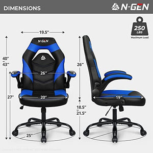 N-GEN Video Gaming Computer Chair (Blue) Gaming Chair NEO CHAIR 