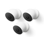 Nest Cam Outdoor or Indoor/Battery - 2nd Generation (3 Pack) Surveillance Cameras Google 