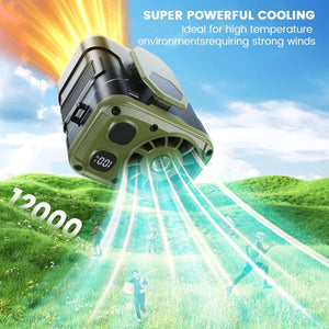 New 2025 Portable Waist Clip-On Fan Powered Hand Fans & Misters OwensAssetFund Gifts 