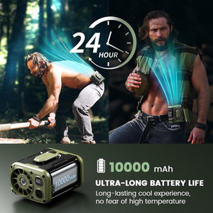 New 2025 Portable Waist Clip-On Fan Powered Hand Fans & Misters OwensAssetFund Gifts 
