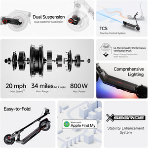 Ninebot eKickScooter E3 Pro Electric Scooter Bundle E-Scooters Segway 