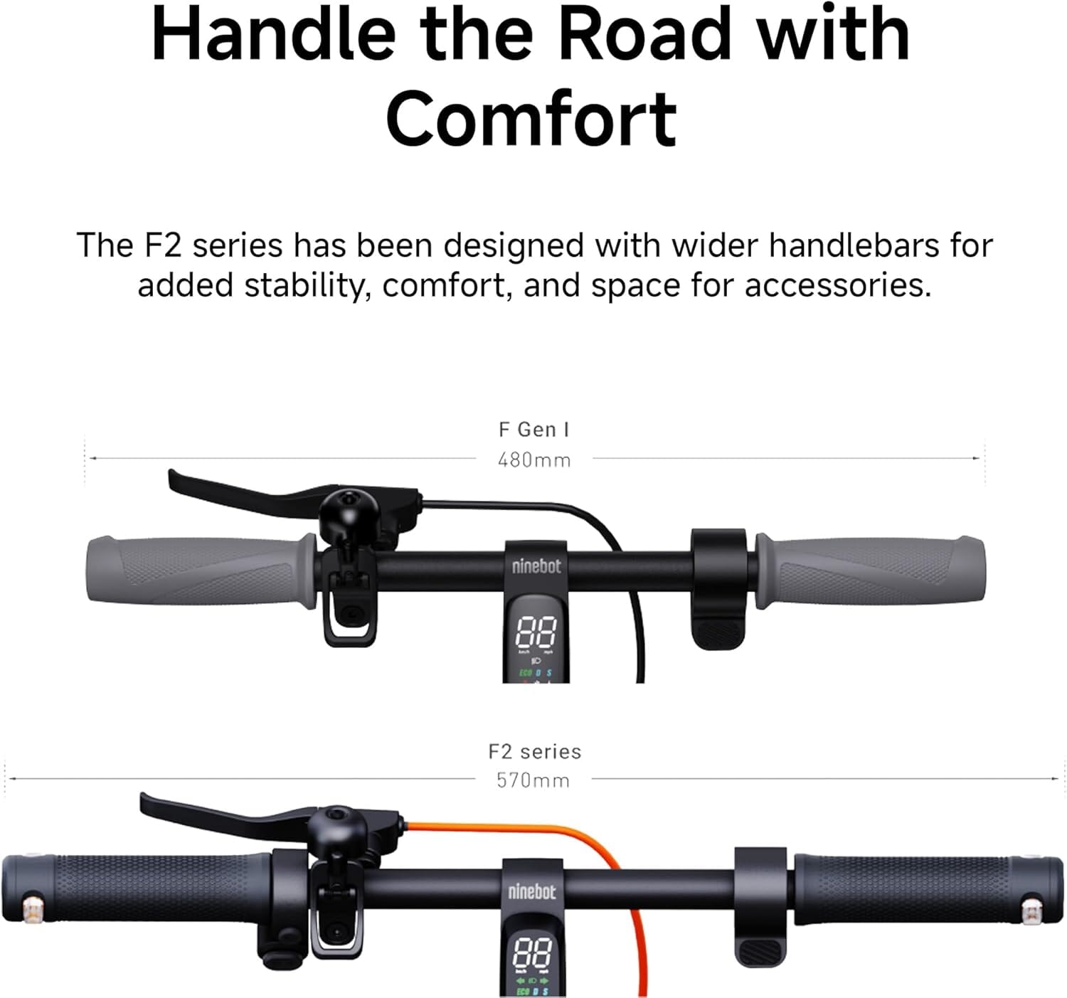 Ninebot F2 Electric Scooter Bundle, Up to 20 MPH Commuter E-Scooters Segway 