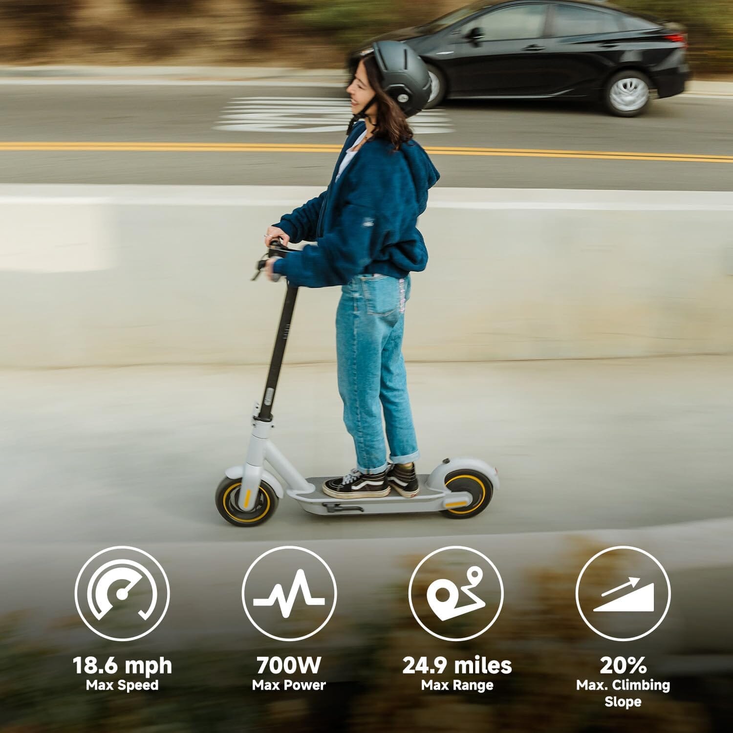 Ninebot MAX G30LP Electric Kick Scooter bundle w/Powerful Motor, Long Range & 22mph Top Speed Commuter E-Scooters OwensAssetFund Gifts 