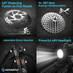 OUREA 26" Electric Bike Electric Bikes HOVERFLY 